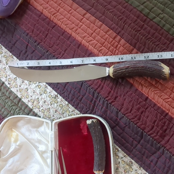 CUTLASS* Leppington Knife Carving Set Sheffield England 3pc w/ original case - Picture 3 of 14